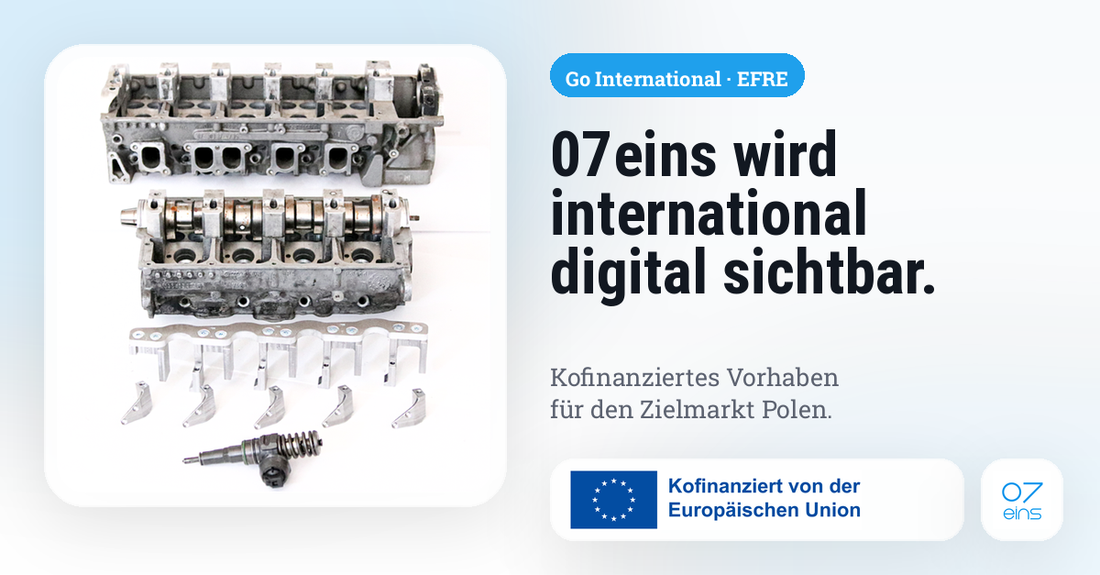 07eins stärkt die internationale Online-Präsenz im Rahmen von Go International – EFRE