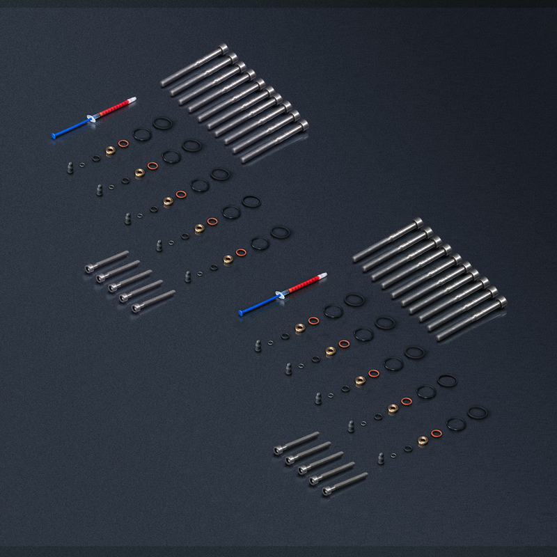 07eins PDE-installationssæt til 10-cylindrede TDI-motorer med pumpe-injektor-enhed Komplet sæt med de nødvendige forbrugsstoffer til arbejde på PDE eller installation af PDE-bro / PDE-kropsholdere. Højkvalitetsudvalg af egnede komponenter i fremragende kvalitet til pålidelig funktion.