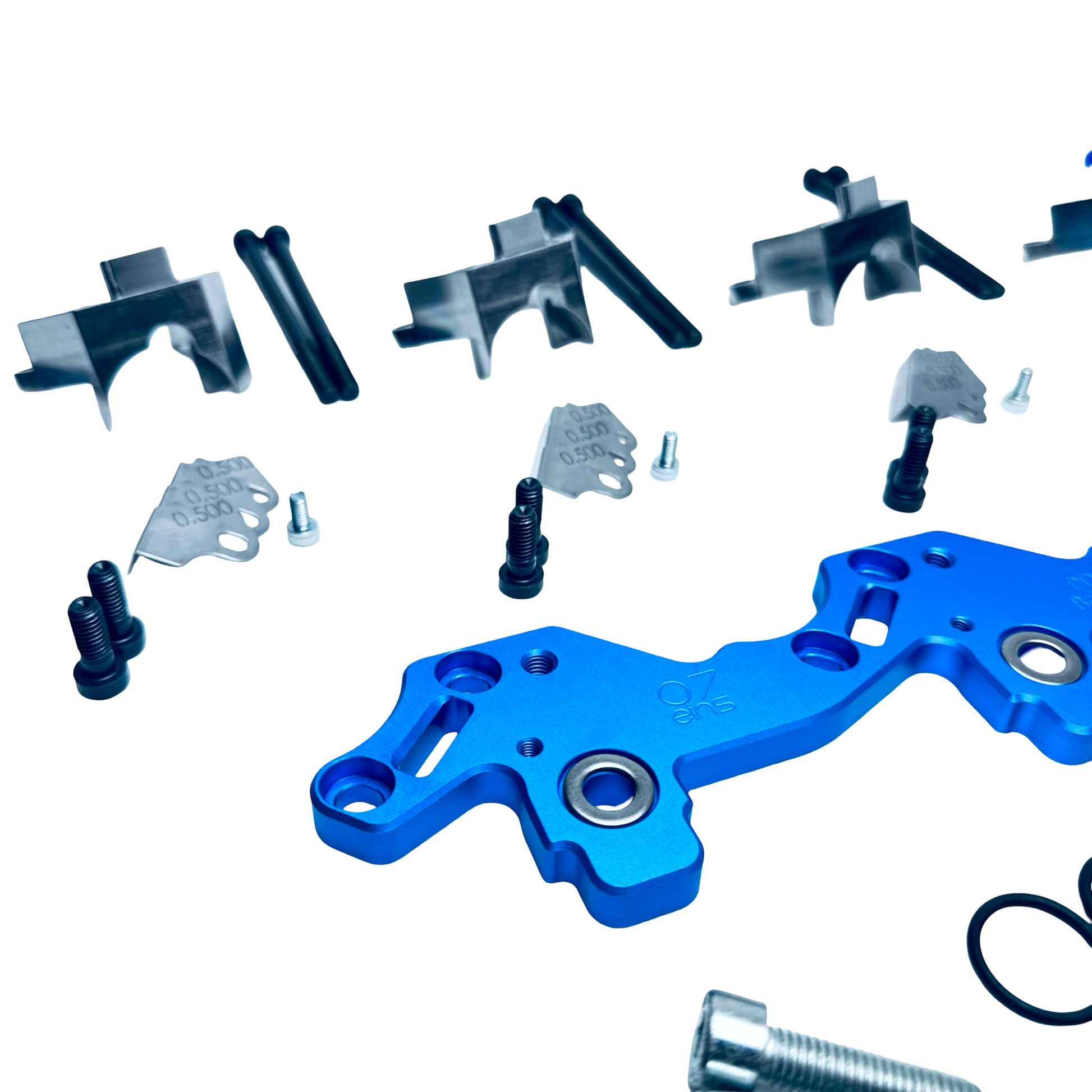 Original 07eins 16V PDE-Brücke Komplett-Set für 2.0 TDI 16V mit Bosch-PDEs: 16V PDE-Brücke, Montage-Set & 4× verstärkte VITON-Dichtungen.