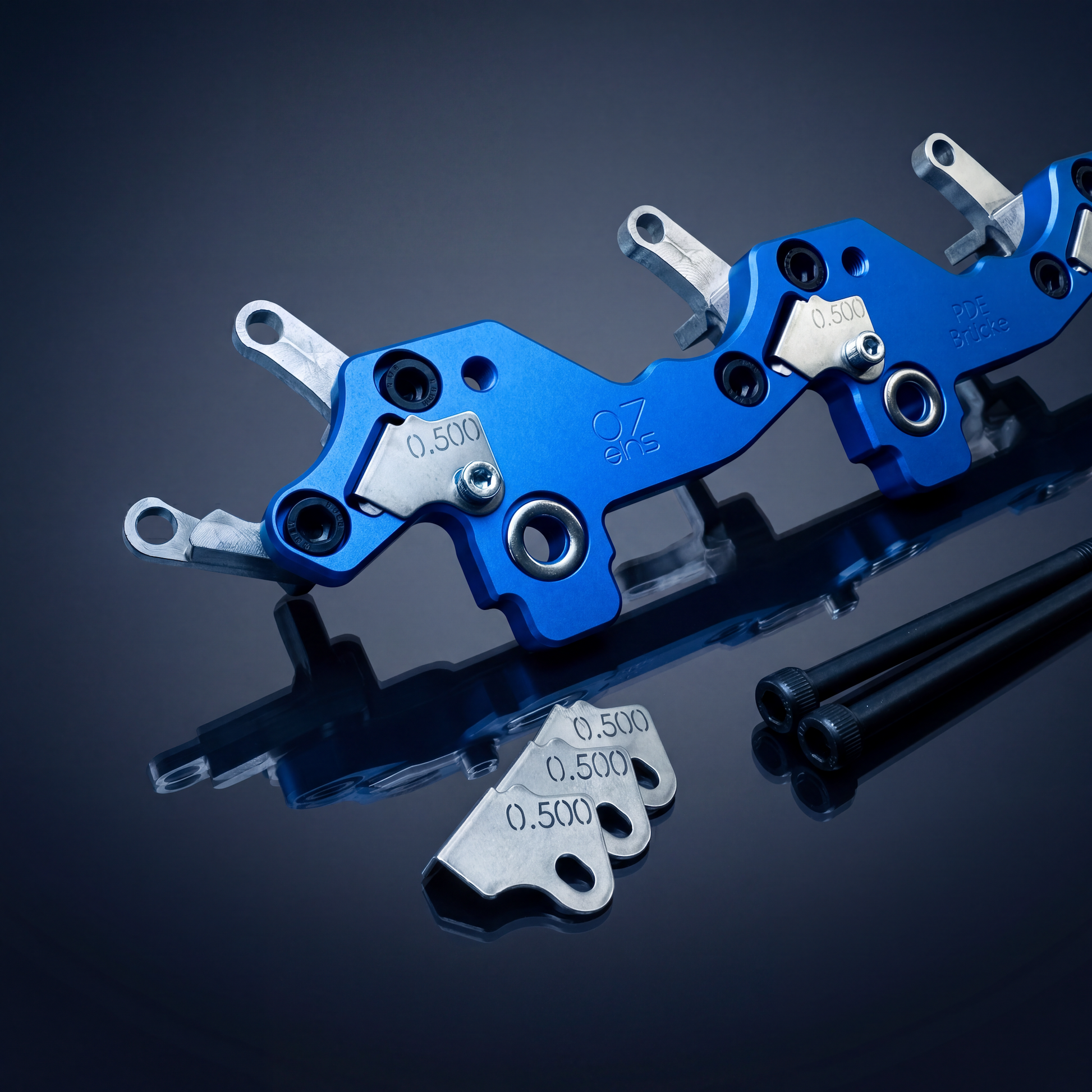 Original 07eins 16V PDE-Brücke Ultimate-Set für 2.0 TDI 16V mit Bosch-PDEs: 16V PDE-Brücke, Montage-Set, original VW Leitungssatz (modifiziert) & 4× verstärkte VITON-Dichtungen.