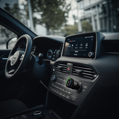 OILMETRIC Monitoring de l'huile Plug & Play avec écran tactile pour prise de bord : noir carbone dans l'habitacle