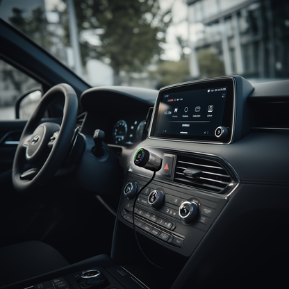 OILMETRIC Surveillance de l'huile Plug & Play avec écran tactile avec clip pour grille d'aération : Argent titane dans l'habitacle