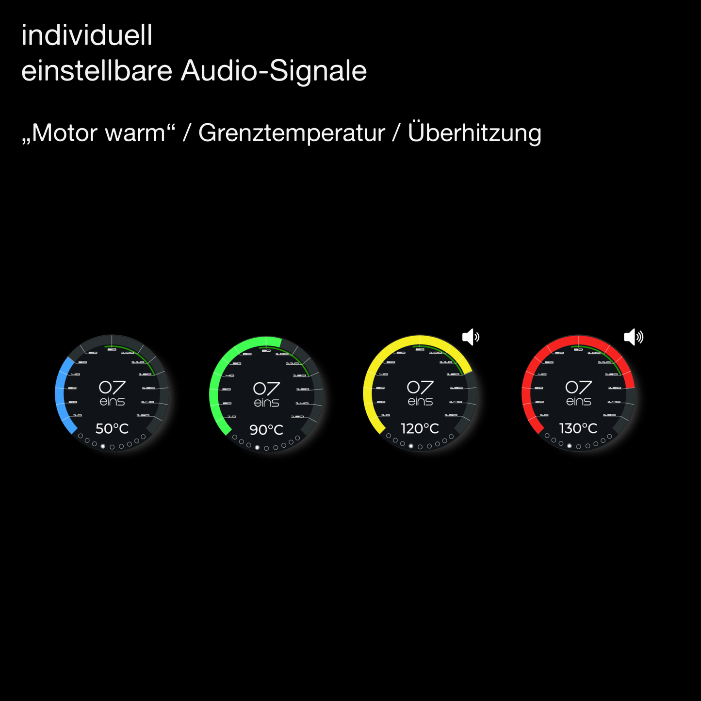 OILMETRIC Affichage de la surveillance de l'huile Signaux audio réglables individuellement pour moteur chaud / température limite / surchauffe