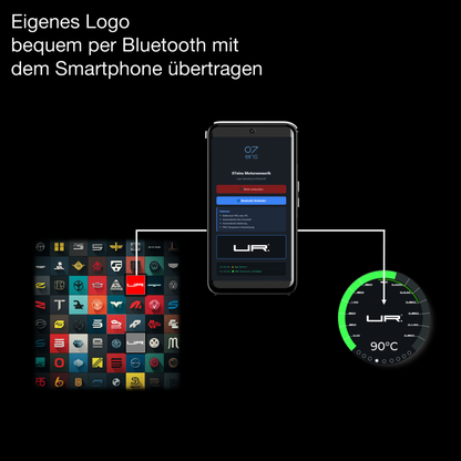 OILMETRIC Monitoring de l'huile Affichage de son propre logo transmis facilement par Bluetooth avec le smartphone