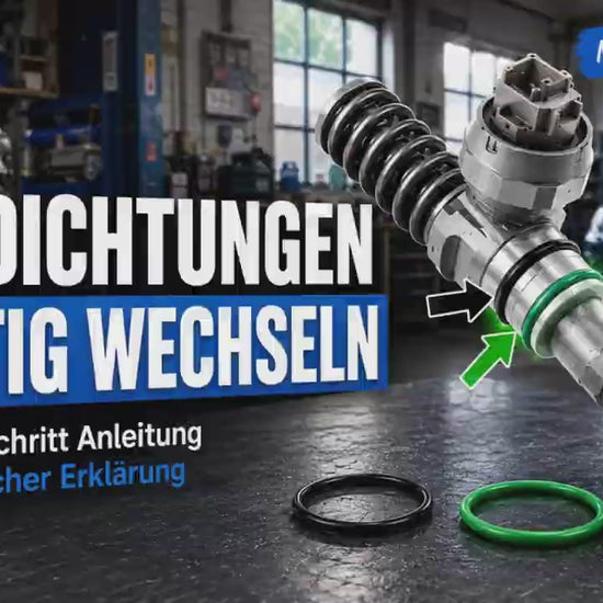 PDE-Dichtungen: In diesem Video zeigen Simon Schoßböck von 07eins und Micha aka  @Scherzovic   worauf es beim richtigen Wechsel der Dichtungen an Pumpe-Düse-Elementen wirklich ankommt.

Beim PDE-TDI machen die Dichtungen am Ende die entscheidende Arbeit: Sie trennen Brennraum, Kraftstoff und Motoröl zuverlässig voneinander. Wenn alte, brüchige oder minderwertige Dichtungen verwendet werden, kann es zu Undichtigkeiten, Öl-/Kraftstoffvermischung und Folgeschäden am Motor kommen.