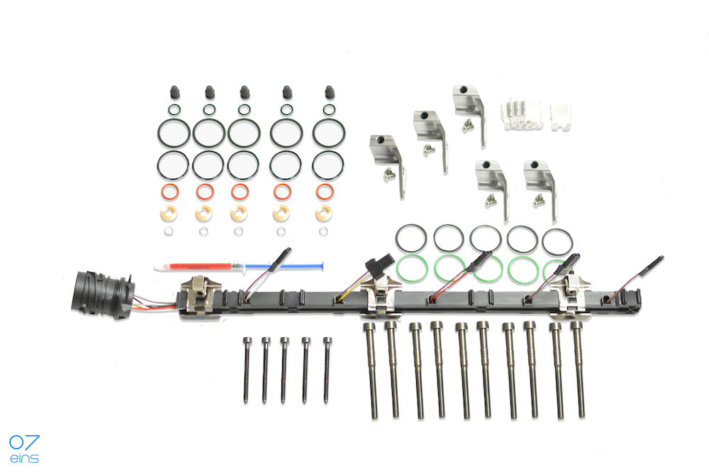 Ultimate set: ORIGINAL PDE body mount (5-cylinder) + VITON gaskets + PDE line kit + PDE mounting kit
